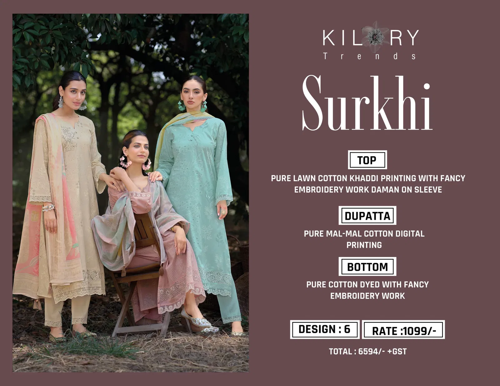 Surkhi By Kilory Lawn Cotton Printed Salwar Kameez Wholesale Market In Surat